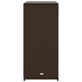 Garden Storage Cabinet Brown 105x55x113 cm Poly Rattan 365564