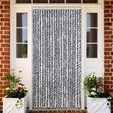 ZNTS Fly Curtain Grey and Black and White 90x220 cm Chenille 377335