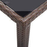 Outdoor Dining Table Brown 46447