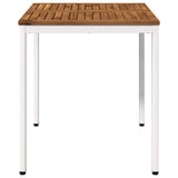 Garden Dinner Table Natural and White 70 x 68.5 x 75 cm 901308