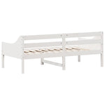 ZNTS Day Bed without Mattress White 90x190 cm Single Solid Wood Pine 842839