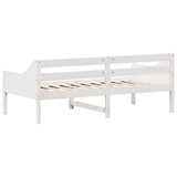 ZNTS Day Bed without Mattress White 90x190 cm Single Solid Wood Pine 842839