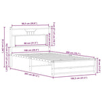 Bed Frame without Mattress Brown Oak 100x200 cm Engineered Wood 4107011
