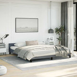 Bed Frame without Mattress Dark Grey California King Velvet 347613