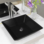 ZNTS Basin Ceramic Square Black 41.5x41.5x12 cm 142739