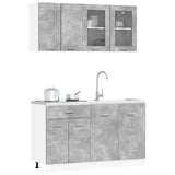 Kitchen Unit Lyon 4 pcs Concrete Grey Engineered Wood 3445847