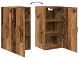 Wall Mounted Cabinet Old Wood 34.5x34x90 cm Engineered Wood 857334