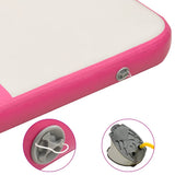 Inflatable Gymnastics Mat with Pump 200x200x15 cm PVC Pink 92697
