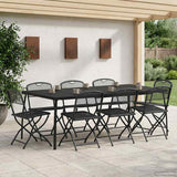 Outdoor Furniture Set Folding 9 pcs Anthracite Iron and Steel 3422900