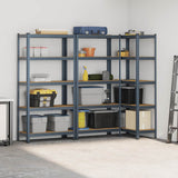 5-Layer Storage Shelves 3 pcs Anthracite Steel&Engineered Wood 3307594
