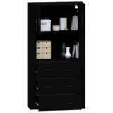 Highboard Black Engineered Wood 3185384