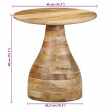 ZNTS Side Table Ø40x40 cm Solid Wood Mango 4017534