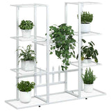 Flower Stand 94.5x25x89 cm White Iron 343120