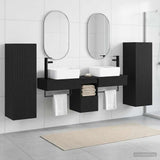 Bathroom Furniture Set 5 pcs Black 33 x 34.5 x 100 cm 3405974