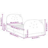 Children's Bed Frame with Headboard Pink 90 x 200 cm Velvet 42011073