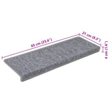 Stair Mats 30 pcs 65x21x4 cm Light Grey Rectangular Edge 3365778