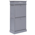 ZNTS Shoe Cabinet Grey 50x28x98 cm Paulownia Wood 284090