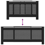 MDF Radiator Cover Black 205 cm 325556
