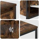 ZNTS 3-Piece Bathroom Furniture Set in Smoked Oak Engineered Wood 3328381