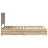 Storage Bed with Drawer Sonoma Oak 120 x 190 cm Engineered Wood 3412709