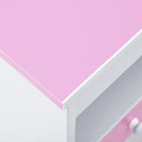 287447 Children Drawing Study Desk Tiltable Pink and White