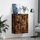Wall Mounted Cabinet Smoked Oak 69.5x34x90 cm Engineered Wood 830409