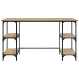 Desk with Shelf Artisan Oak 140 x 50 x 75 cm Engineered Wood 886269