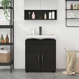 Bathroom Cabinet Set with Storage TULUM Black 60 x 34 x 63 cm 880322