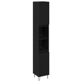 Bathroom Furniture Set 3 pcs Black Oak Engineered Wood 3378509