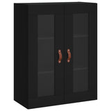 Wall Mounted Cabinets 2 pcs Black Engineered Wood 3197914