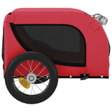 Pet Bike Trailer Red and Black Oxford Fabric and Iron 93992