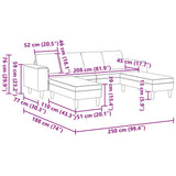 Sofa with Cushion 3 pcs Light Grey Fabric 3335162