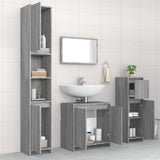 4 Piece Bathroom Furniture Set Grey Sonoma Engineered Wood 3143929