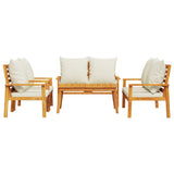5 Piece Garden Lounge Set with Cushions Solid Wood Acacia 3211801