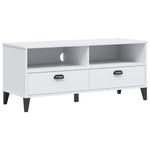 ZNTS TV Cabinet VIKEN White Solid Wood Pine 374929