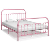 Bed Frame without Mattress Pink Metal 120x200 cm 284512