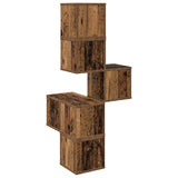Wall Corner Shelf Old Wood 48 x 48 x 120 cm Engineered Wood 8012234