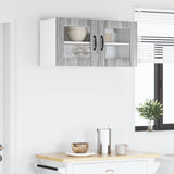 Wall Glass Cabinet LUCCA Grey Sonoma 80 x 31 x 40 cm 884951
