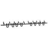 Sliding Door Hardware Kit 366 cm Steel Black 3295753