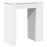 Bar Table with Racks White 95x47x103.5 cm Engineered Wood 854382