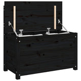Bench Black 80x41x77 cm Solid Wood Pine 823553