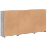 Sideboard with LED Lights Grey Sonoma 202x37x100 cm 3209189