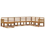 Outdoor Sofa Set 8 pcs Natural Solid Acacia Wood 3385455