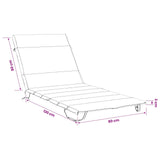 Sunlounger Cushion GEMERT 100% Polyester Blue 200 x 80 x 3 cm 948563