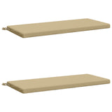 2-Piece Bench Cushions SOEST 2 pcs 100% Polyester Beige 949281