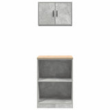 Garage Cabinets 2 pcs Concrete Grey Engineered Wood 3328281