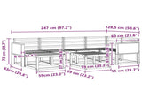 Outdoor Sofa Set 7 pcs Natural Solid Acacia Wood 3385375