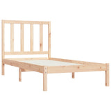 Bed Frame without Mattress Solid Wood Pine 90x200 cm 3105145