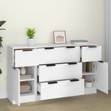 3 Piece Sideboard Set White Engineered Wood 3115820