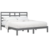 Bed Frame without Mattress Grey Solid Wood 200x200 cm 3105817